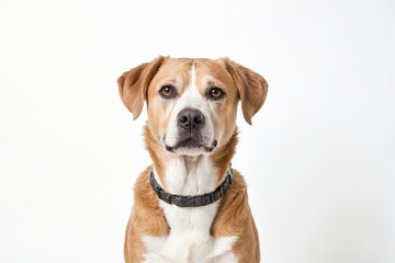 Portrait of a Golden Retriever Dog with a Black Collar