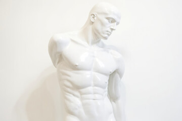 Obraz premium White Male Mannequin on White Background