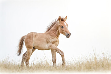 Fototapeta premium Foal in a Field of Tall Grass