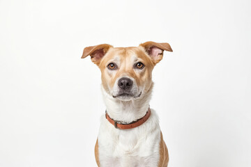 Cute Dog with Brown Collar