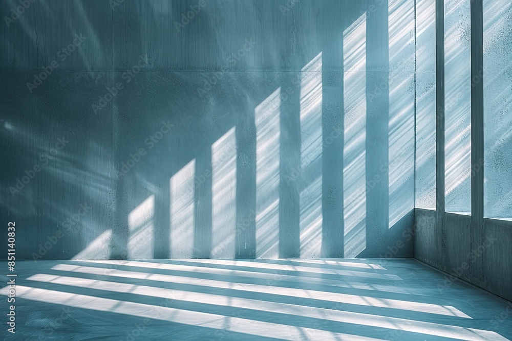 Poster wall architecture interior empty background floor light shadow room abstract design concrete white t