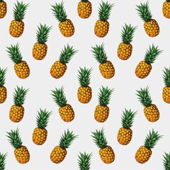seamless pattern with pineapple