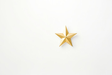 Obraz premium Gold Star on White Background