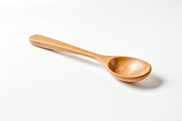 Wooden Spoon Isolated on White Background