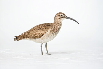 Obraz premium Whimbrel standing on white background