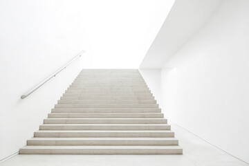 Obraz premium Minimalist White Staircase
