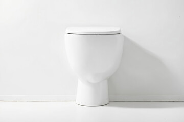 Modern White Toilet in Minimalist Bathroom