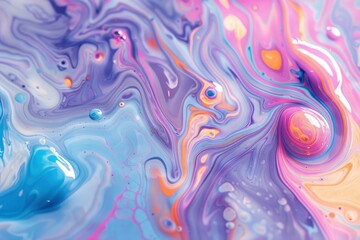 Liquid marbling paint texture background Fluid painting abstract texture Intensive color mix wallpaper - generative ai