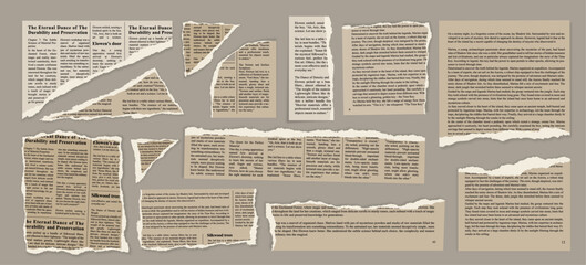 vintage books pages NEWS PAPER RIPPED PAGES torn  with shadows