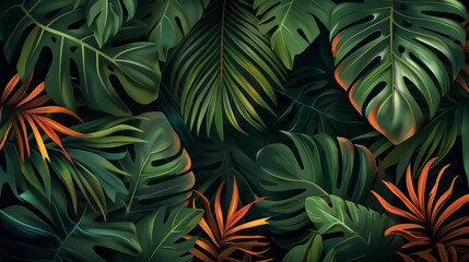 Modern tropical leaves background design. Botanical background. Tropical plant background which is very beautiful and amazing