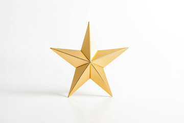Fototapeta premium Golden Star on White Background