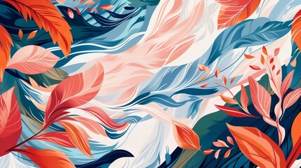 Nature Foliage Wonderland Breeze Vector Pattern can be used for background and apparel design which is very beautiful and amazing