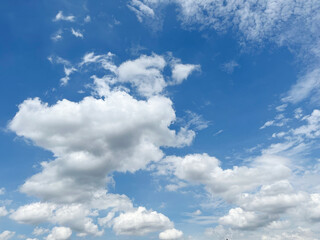 Blue sky with white clound for background or texture.