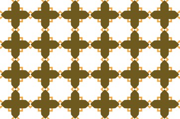 A pattern of brown and white squares with a yellow border