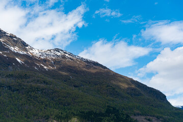 Fototapeta premium Skjolden - Norway - May 16 - 2023 - Mountain