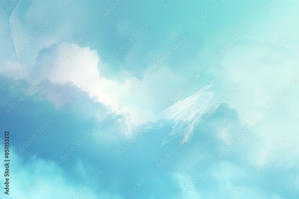 Poster a soft pastel background with gentle gradients and blurred edges, creating an atmosphere of tranquil