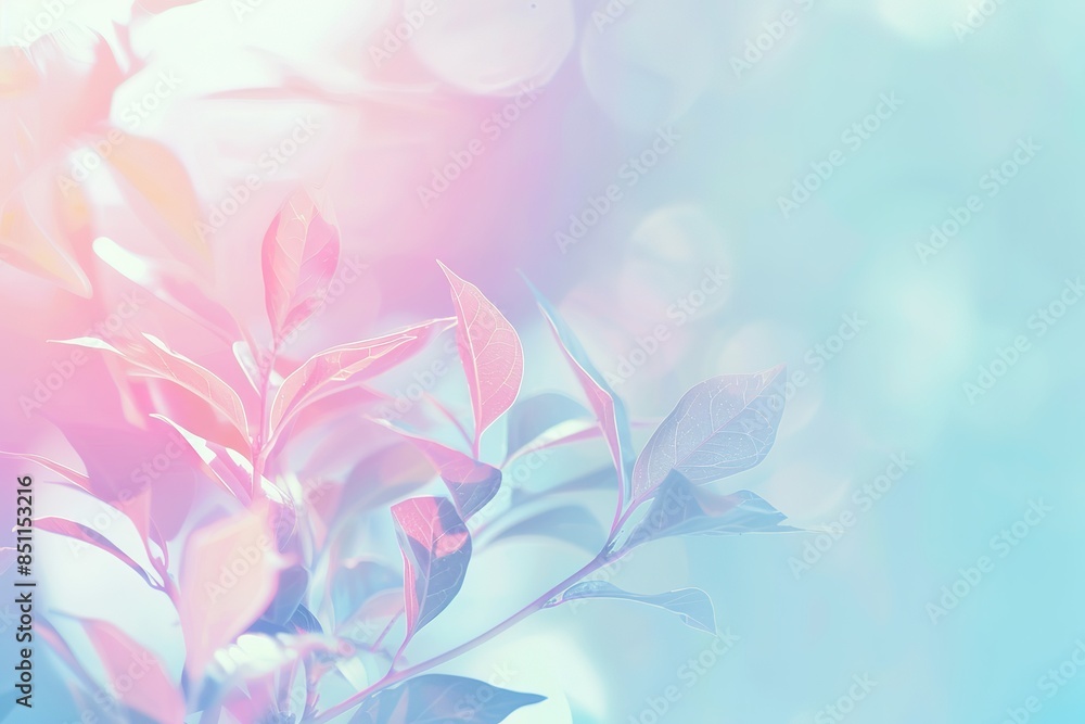 Poster a soft pastel background with gentle gradients and blurred edges, creating an atmosphere of tranquil