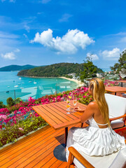 Rooftop bar view in Ao Yon Yai beach in Phuket, Thailand