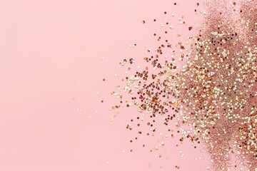 background decorative festive confetti holiday christmas celebrate design abstract pink birthday luxury gold glitter party bright shiny sparkle wallpaper glamour year texture © Rayhanbp