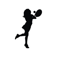 Silhouette tennis player design vector