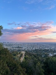 Fototapeta premium sunset over the los angeles