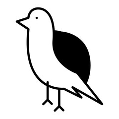 Bird icon. black fill icon