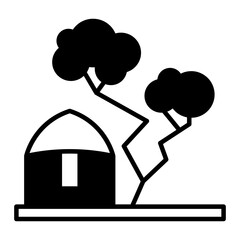 Cabin icon. black fill icon