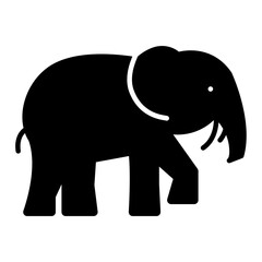 Elephant icon. black fill icon