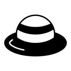 Hat icon. black fill icon