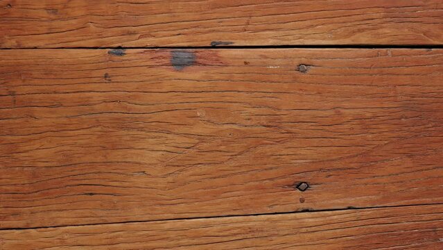 Elm wood table top panning up and down overhead background. Elm wood table top background. texture of the wall	