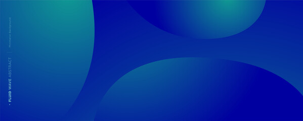 3D blue and green geometric fluid abstract background. Minimalist modern graphic design element cutout style concept for banner, card, or brochure cover