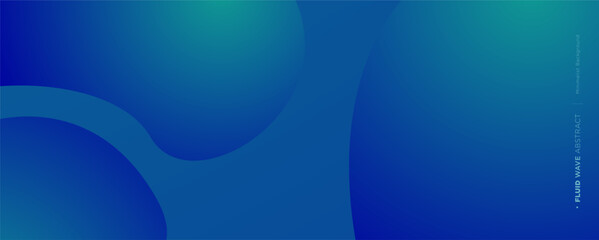 3D blue and green geometric fluid abstract background. Minimalist modern graphic design element cutout style concept for banner, card, or brochure cover