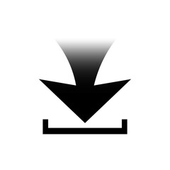 Download icon. Upload button. Download or upload icon isolated on white background.