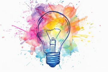 Beautiful Lightbulb Illustration - Creativity and Inspiration