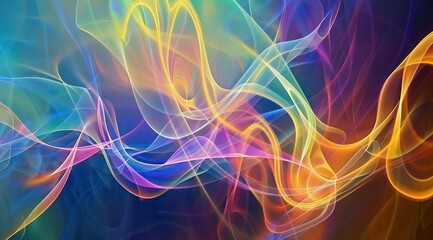 Obraz premium Blue smoke swirls in an intricate fractal pattern, dancing like fire against a black backdrop, a canvas of motion and light