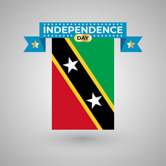 Saint kitts and Nevis Independence Day Flag Banner