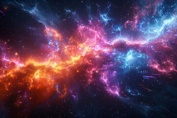 Fototapeta premium Celestial Eruptions,capturing the dramatic and awe-inspiring moment.
