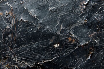 Abstract black textured background with scratches - generative ai