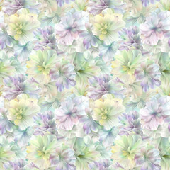Obraz premium Floral variety color, form natural, seamless fabric pattern.