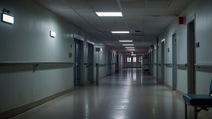 Obraz premium blur image background of corridor in hospital or clinic image