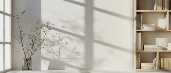 Books neatly arranged on shelves against a wooden wall, enhancing the room's ambiance with knowledge and classic charm