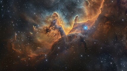 Stunning nebulae in deep space, showcasing the vastness and beauty of the universe.