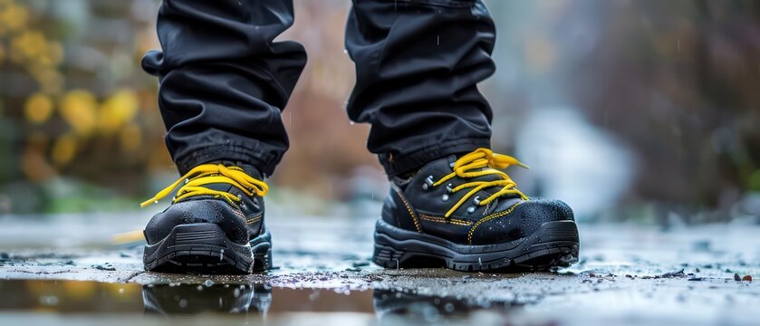 Boots designed for outdoor labor, ensuring comfort and safety while navigating various conditions such as water and challenging terrain