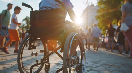 A person with a disability participating in a community event.