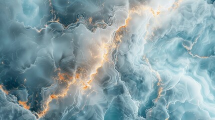 Abstract blue and gold marble texture with flowing lines and swirls.