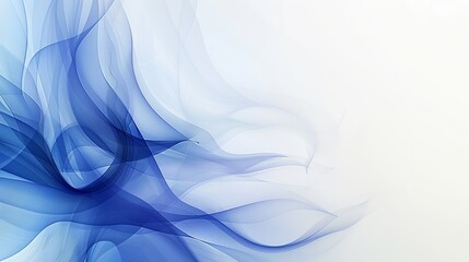 Obraz premium Abstract blue and white flowing fabric background.