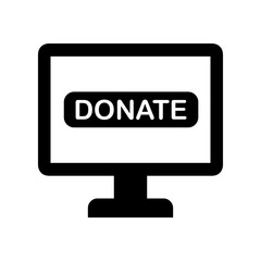 online donation icon vector design illustration template