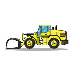 Naklejka premium wheel loader on white background
