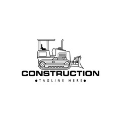 bull dozer logo on white background © Wahyu