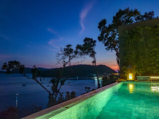 Pool view in Ao Yon Yai beach in Phuket, Thailand